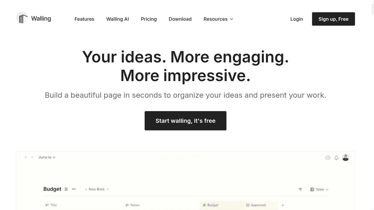 walling website