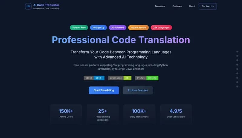 AI Code Translator screenshot