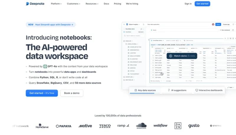 Deepnote screenshot