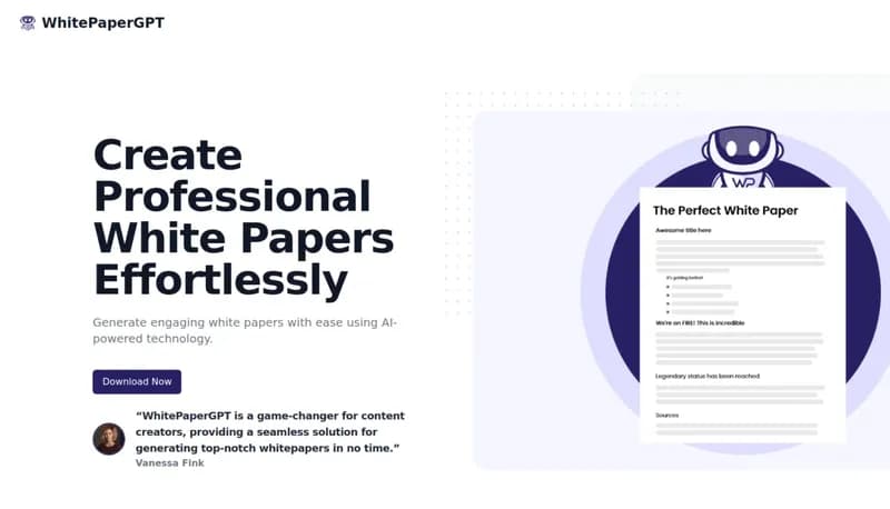 WhitePaperGPT screenshot