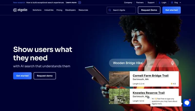 Algolia screenshot