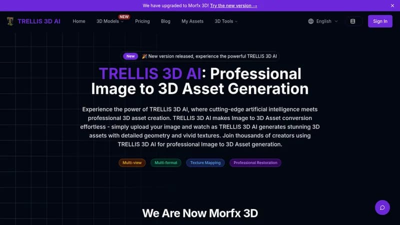 trellis 3d ai website
