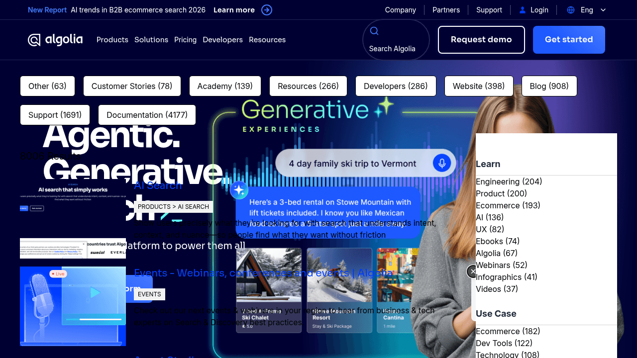 algolia website