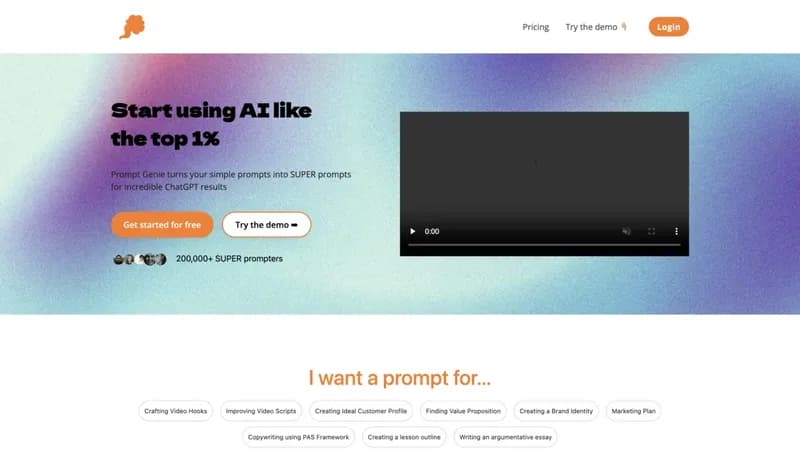 Prompt Genie screenshot