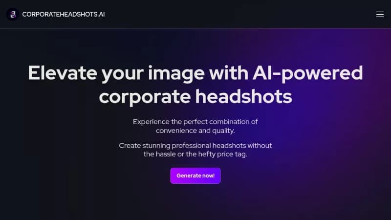 Corporate Headshots AI screenshot