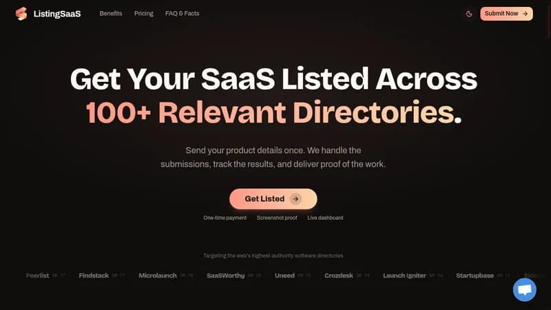 listingsaas website