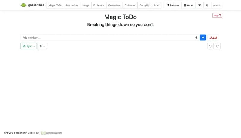 Magic ToDo - GoblinTools screenshot