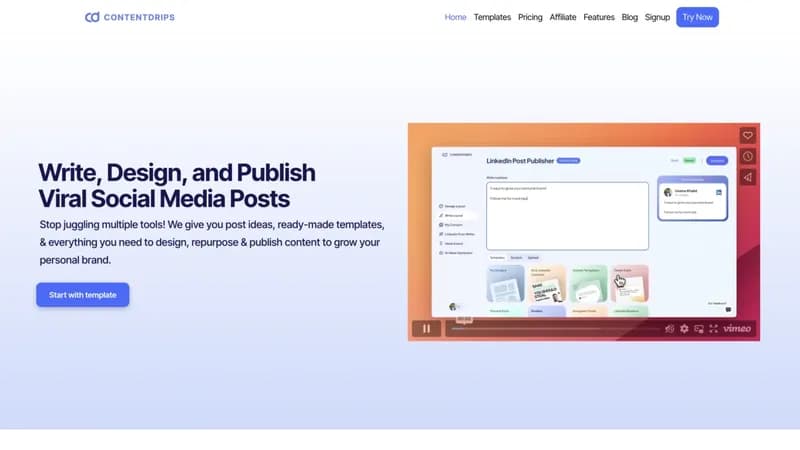 Contentdrips screenshot