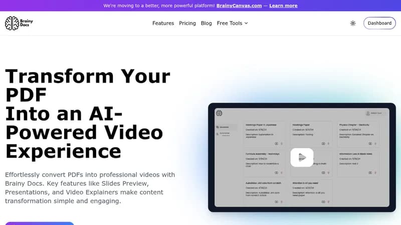 brainy docs website