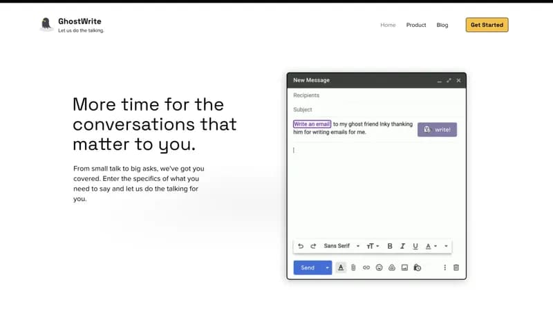 Ghostwrite screenshot