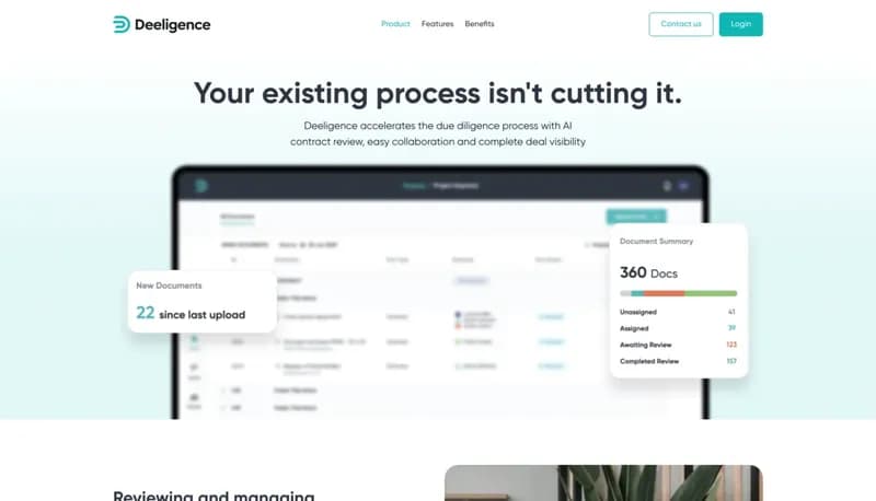 Deeligence screenshot