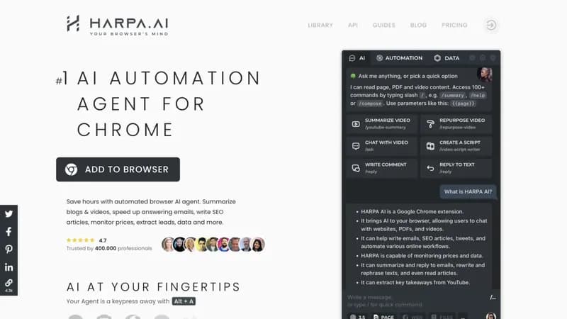 HARPA AI screenshot