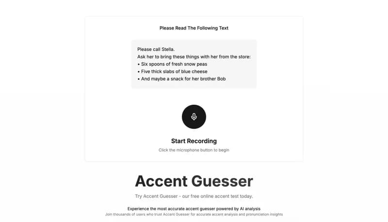 Accent Guesser screenshot