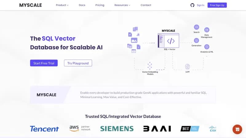 MyScale screenshot