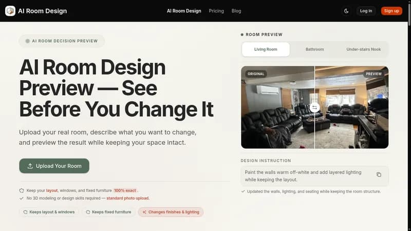 ai room design website