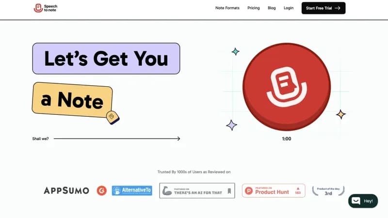 Speech to Note screenshot