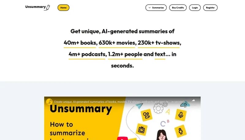 Unsummary screenshot
