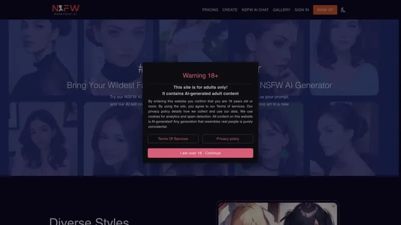 NSFW AI Art Generator screenshot