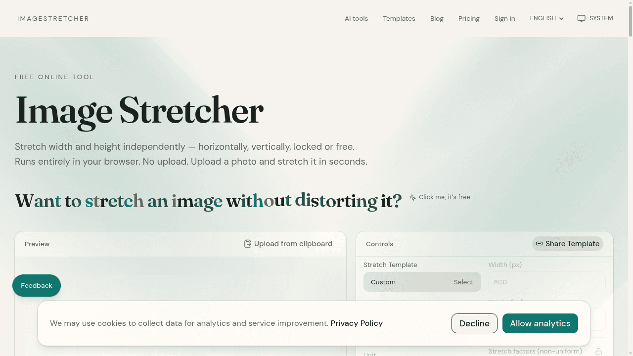 imagestretcher website