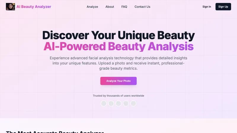 AI-Powered Beauty Analysis screenshot