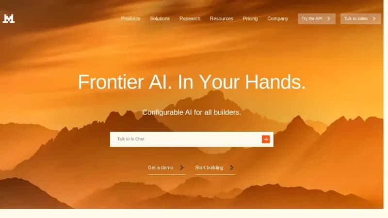 Mistral AI screenshot
