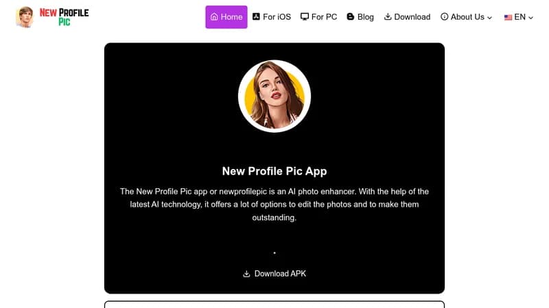 new profile pic app website
