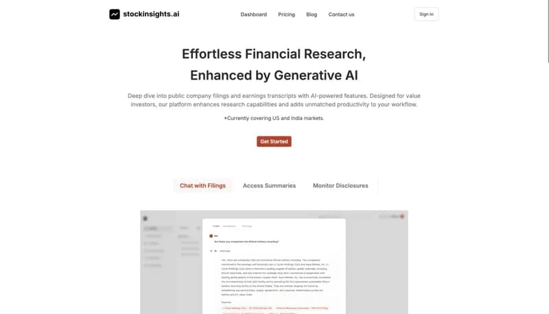 stockinsights.ai screenshot