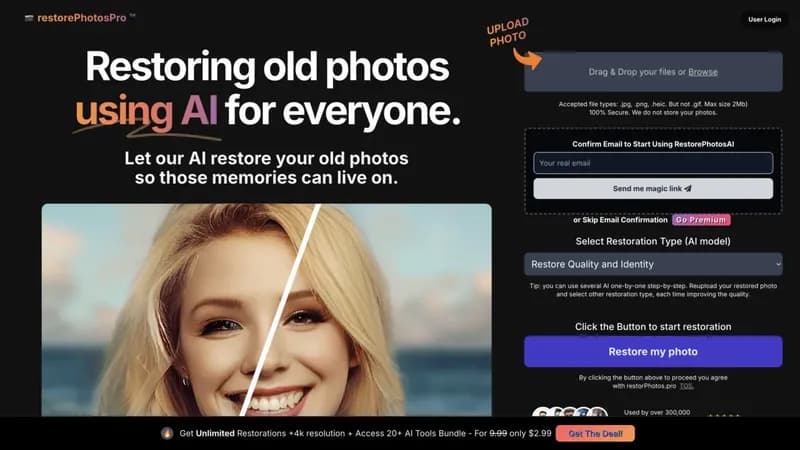 RestorePhotos.pro screenshot