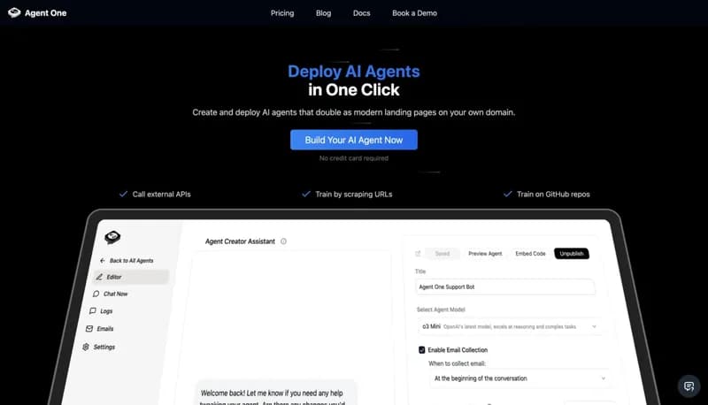 Agent One screenshot