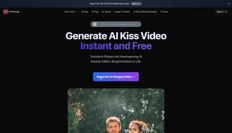 AI Kissing Video Generator screenshot