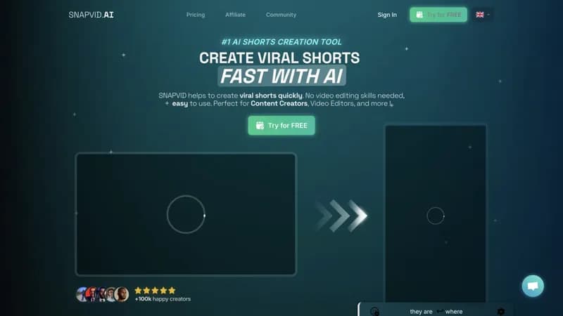 SNAPVID.AI screenshot