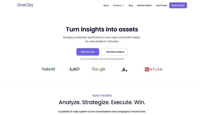 OneCliq.io screenshot