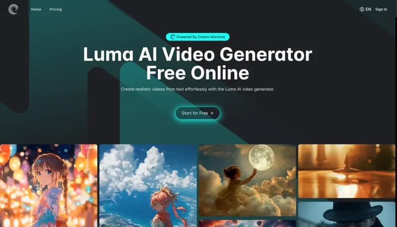 Luma AI Video Generator screenshot
