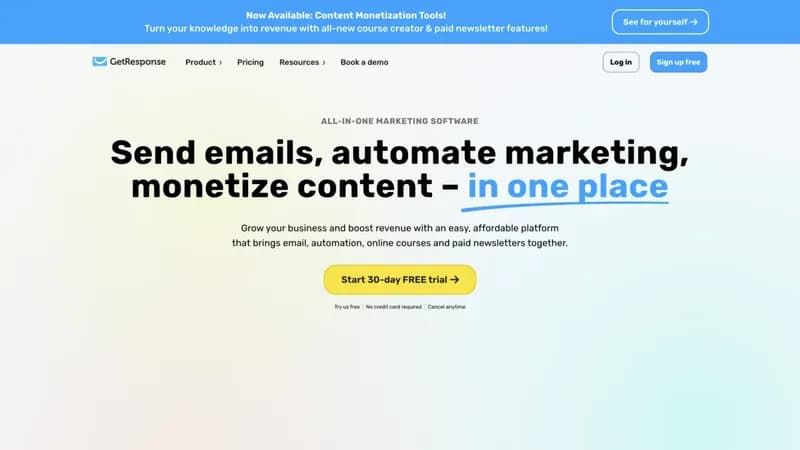 GetResponse screenshot