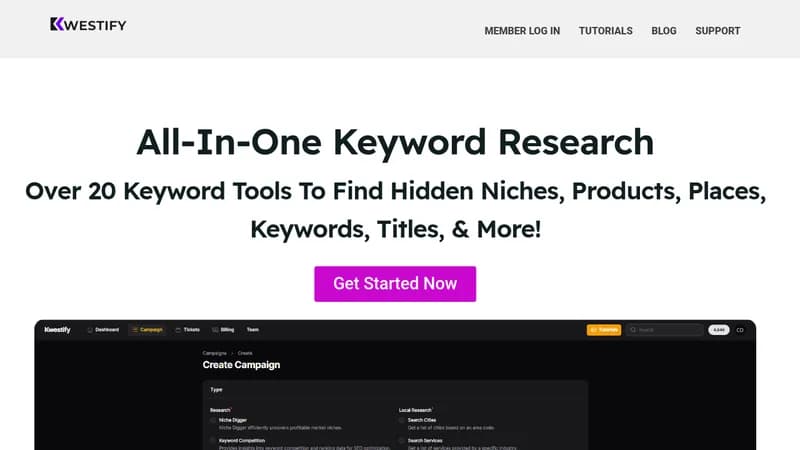 kwestify website