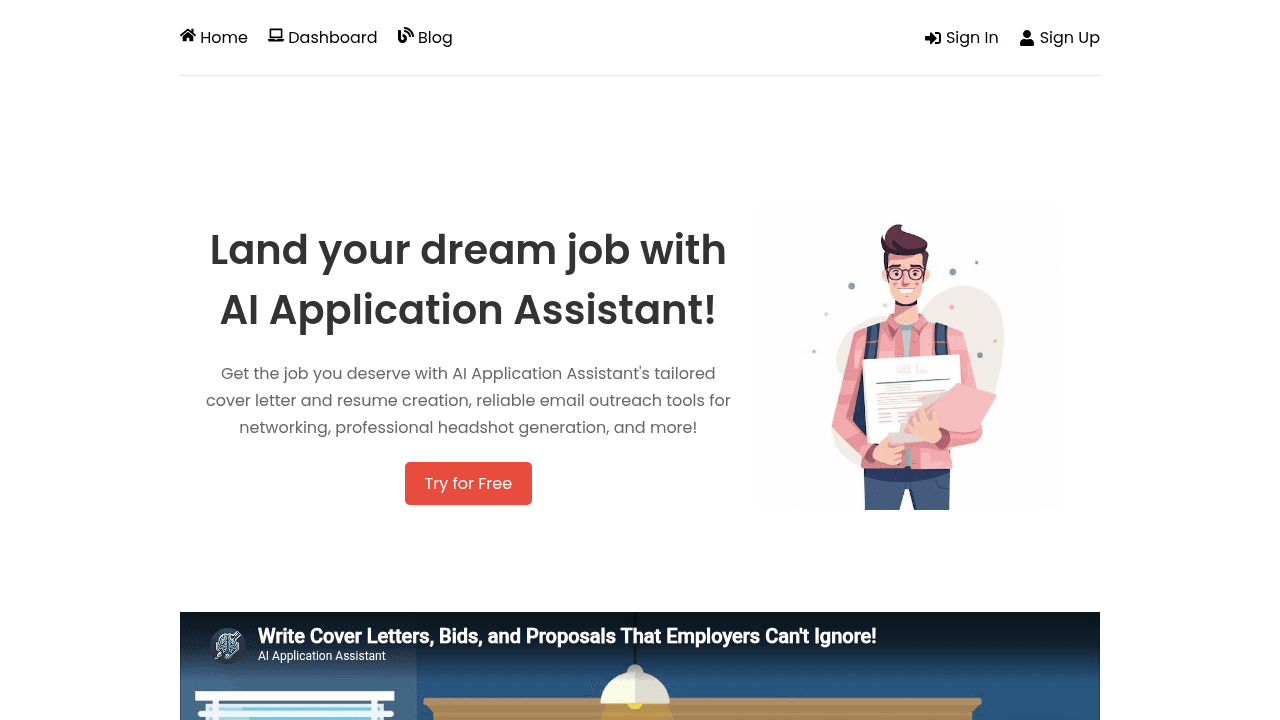ai application assistant website