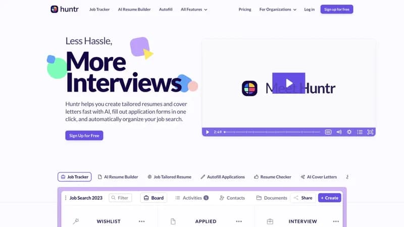 Huntr screenshot