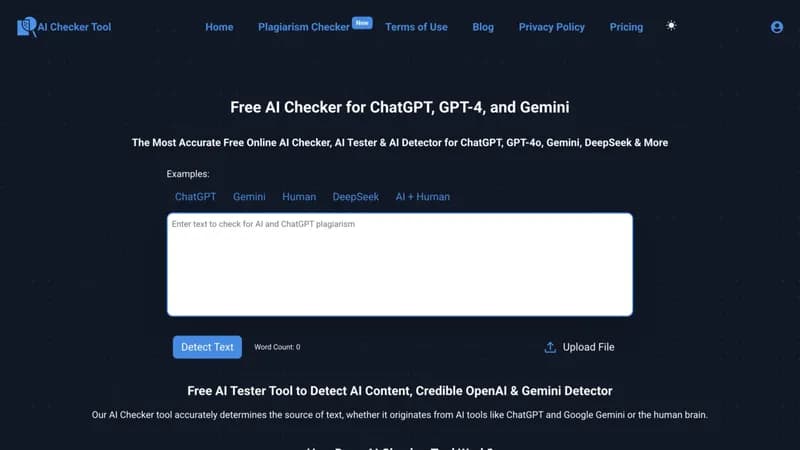 AI Checker Tool screenshot