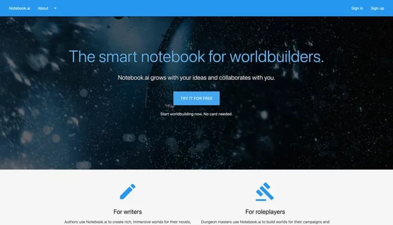 Notebook.ai screenshot