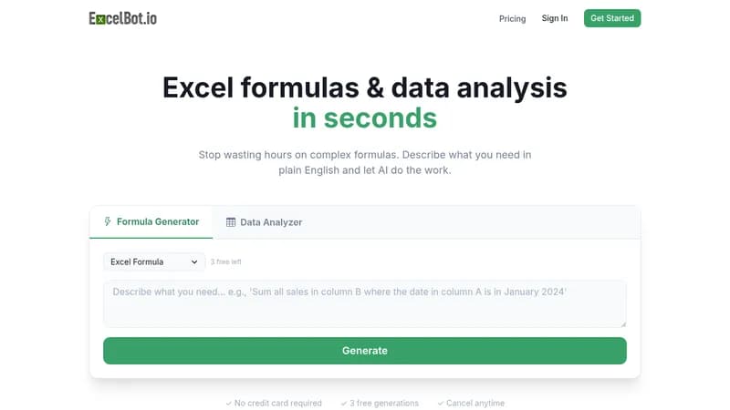 excelbot website