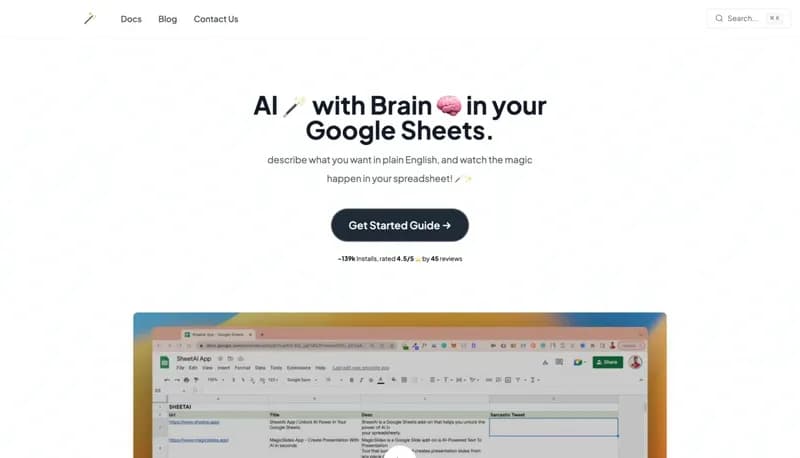 SheetAI screenshot