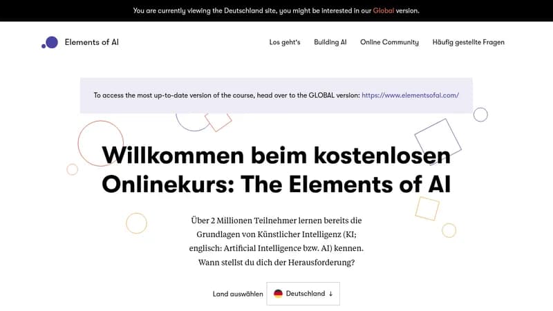 elements of ai website