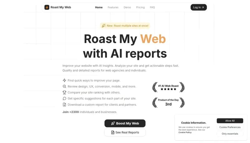 Roast My Web screenshot