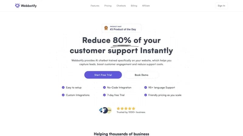 Webbotify screenshot