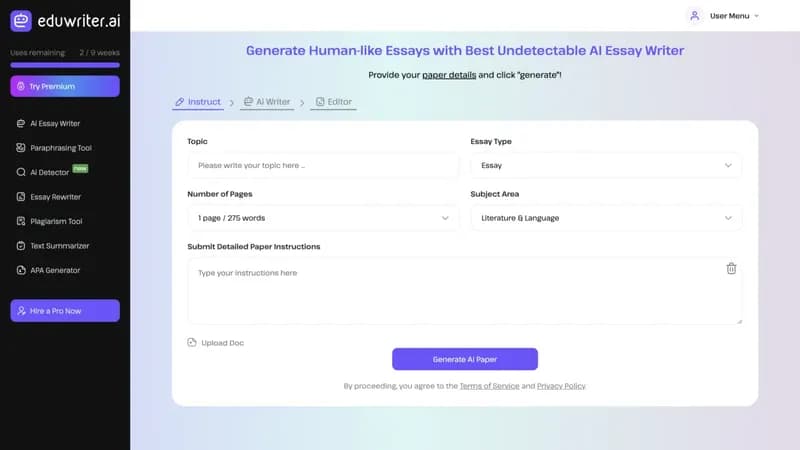 EduWriter.ai screenshot