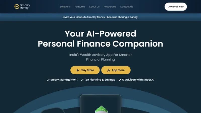 Simplify Money App screenshot