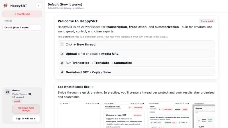 happysrt website