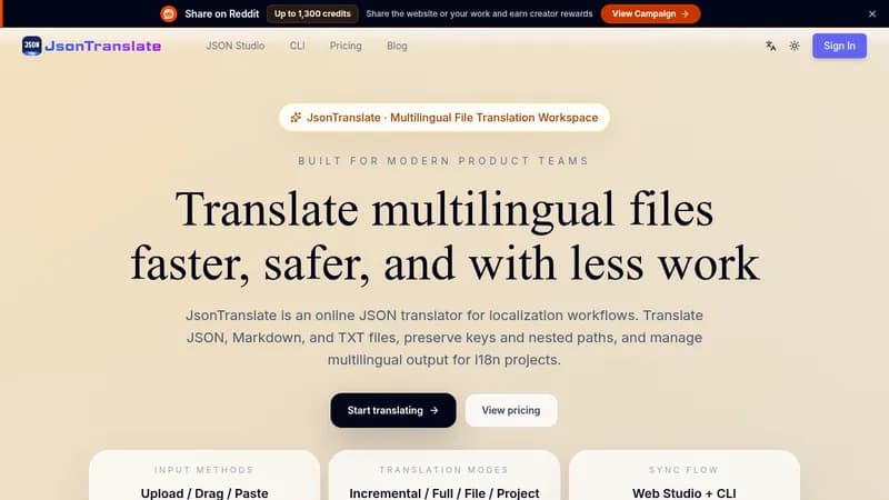 jsontranslate website