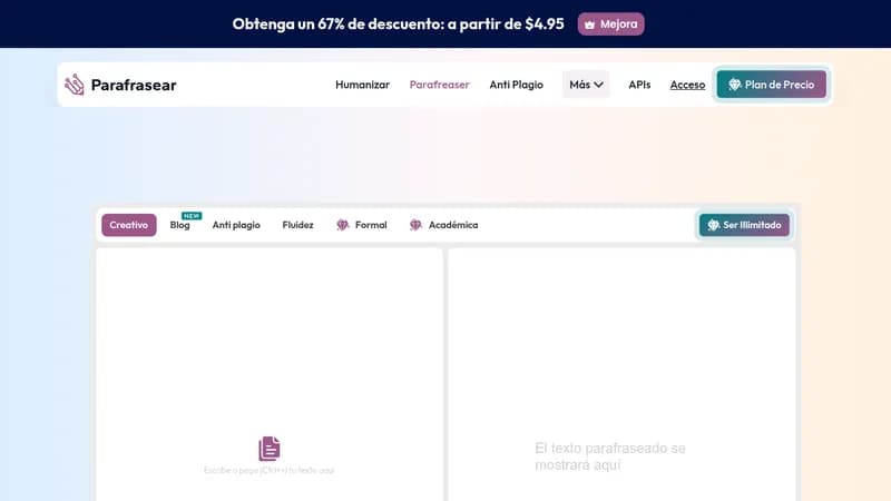 parafrasear.ai website