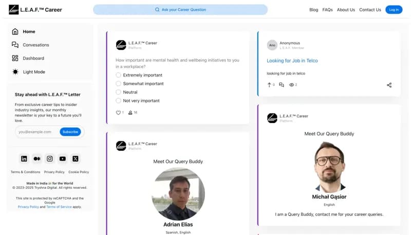 L.E.A.F.™ CareerPlatform screenshot